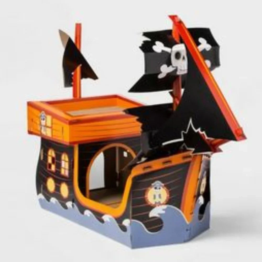 Hyde & Ekk! Boutique Glow in the Dark Pirate Ship Cat Scratcher N